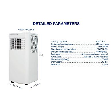 Airemax 6,000 BTU Portable Air Conditioner