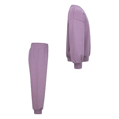 Girls 4-6x Nike Essential Fleece Crewneck and Joggers 2-Piece Set