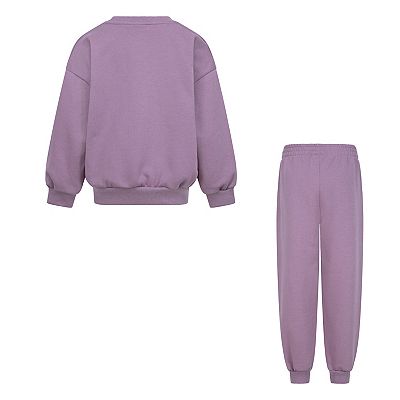 Girls 4 6x Nike Essential Fleece Crewneck and Joggers 2 Piece Set