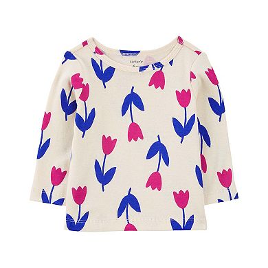 Baby Girl Carter's 3 Pc Tulip Tee & Corduroy Jumper Set