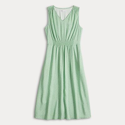 knit fabric dresses Intuitions Long Sleeve Ribbed Knit Dress Green