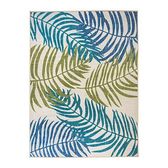 World Rug Gallery Floral Leaves Flatweave Indoor / Outdoor Area Rug