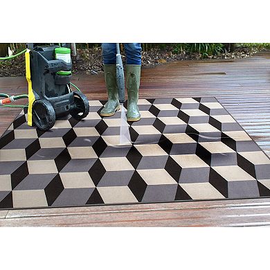 World Rug Gallery Contemporary Geometric Flatweave Indoor / Outdoor Area Rug