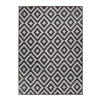 World Rug Gallery Contemporary Geometric Trellis Indoor / Outdoor Area Rug