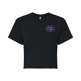 Juniors' Polly Pocket Case Grid Cropped Tee