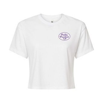 Juniors' Polly Pocket Case Grid Cropped Tee