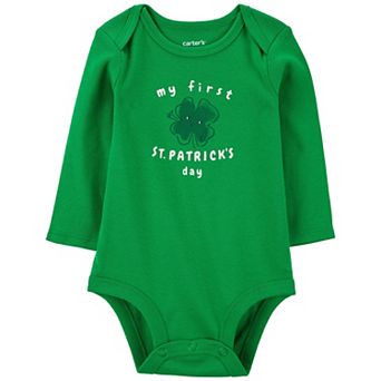 Baby Carter's St. Patrick's Day Ribbed Long-Sleeve Bodysuit
