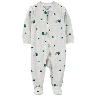 Baby Carter's St. Patrick's Day 2-Way Zip Cotton Sleep & Play Pajamas
