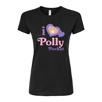 Juniors' Polly Pocket I Love Polly Fitted Tee