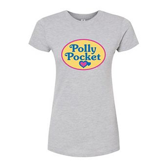 Juniors' Polly Pocket Color Logo Fitted Tee