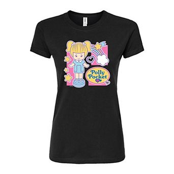 Juniors' Polly Pocket Grid Fitted Tee