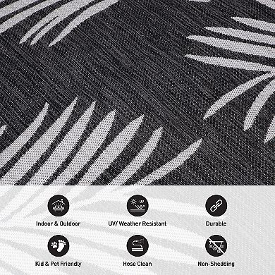 World Rug Gallery Palm Leaves Indoor Outdoor Rug