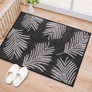 World Rug Gallery Palm Leaves Indoor Outdoor Rug