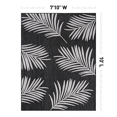 World Rug Gallery Palm Leaves Indoor Outdoor Rug