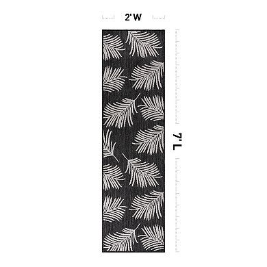 World Rug Gallery Palm Leaves Indoor Outdoor Rug