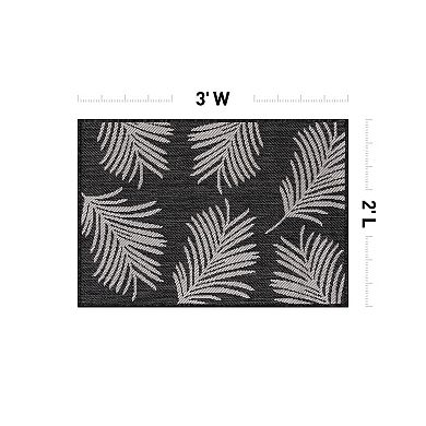 World Rug Gallery Palm Leaves Indoor Outdoor Rug