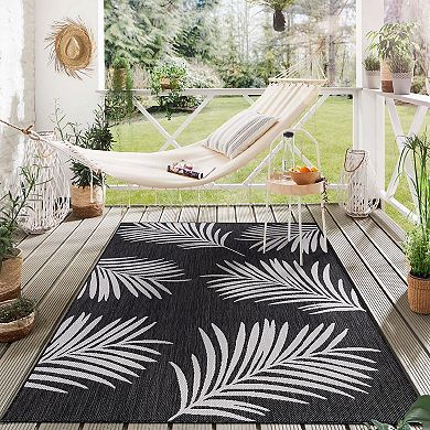 World Rug Gallery Palm Leaves Indoor Outdoor Rug