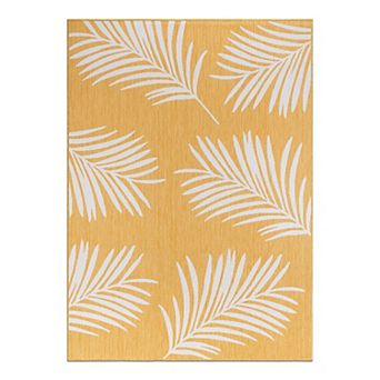World Rug Gallery Palm Leaves Indoor Outdoor Rug