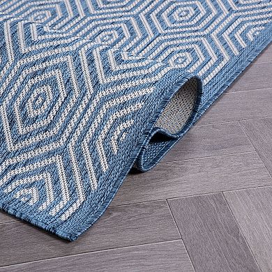 World Rug Gallery Modern Geometric Indoor Outdoor Rug