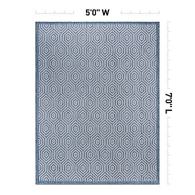 World Rug Gallery Modern Geometric Indoor Outdoor Rug