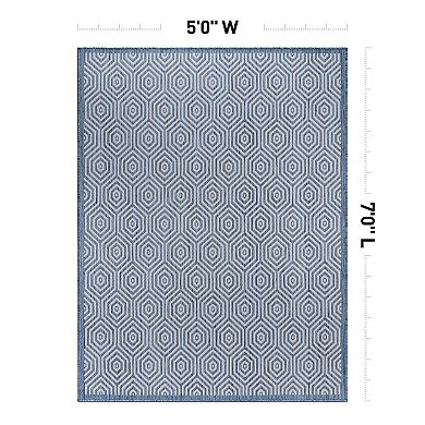 World Rug Gallery Modern Geometric Indoor Outdoor Rug