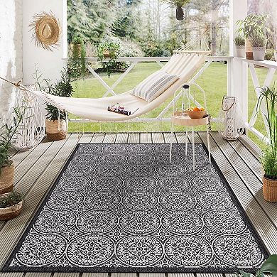 World Rug Gallery Geometric Indoor Outdoor Rug