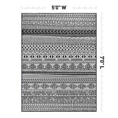 World Rug Gallery Bohemian Indoor Outdoor Rug