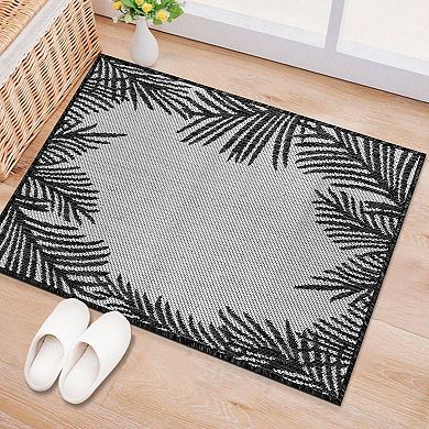 World Rug Gallery Tropical Floral Indoor Outdoor Rug