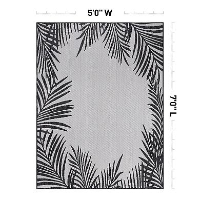 World Rug Gallery Tropical Floral Indoor Outdoor Rug