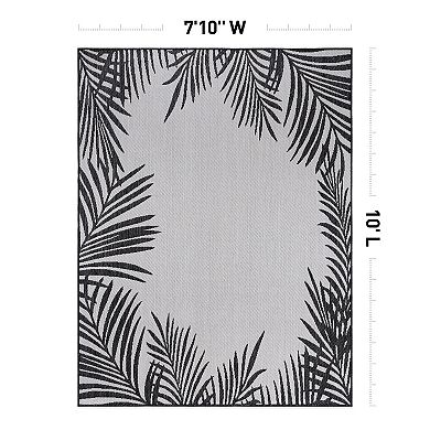 World Rug Gallery Tropical Floral Indoor Outdoor Rug