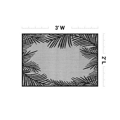 World Rug Gallery Tropical Floral Indoor Outdoor Rug