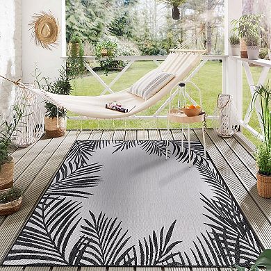 World Rug Gallery Tropical Floral Indoor Outdoor Rug