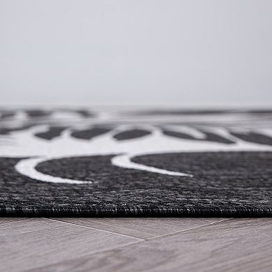 World Rug Gallery Large Leaves Indoor Outdoor Rug