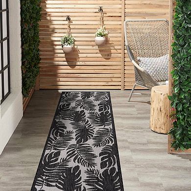 World Rug Gallery Floral Leaves Indoor Outdoor Rug