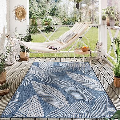 World Rug Gallery Leaves Indoor Outdoor Rug