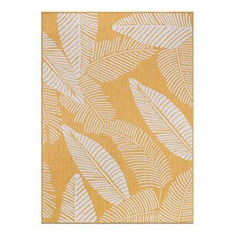 World Rug Gallery Leaves Indoor Outdoor Rug