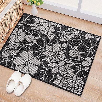 World Rug Gallery Modern Floral Indoor / Outdoor Area Rug