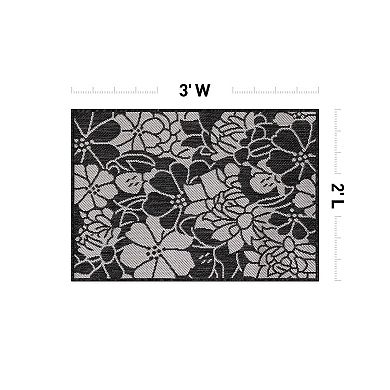 World Rug Gallery Modern Floral Indoor / Outdoor Area Rug