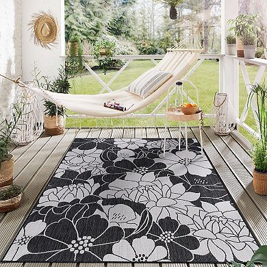 World Rug Gallery Modern Floral Indoor / Outdoor Area Rug