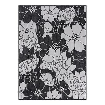 World Rug Gallery Modern Floral Indoor / Outdoor Area Rug