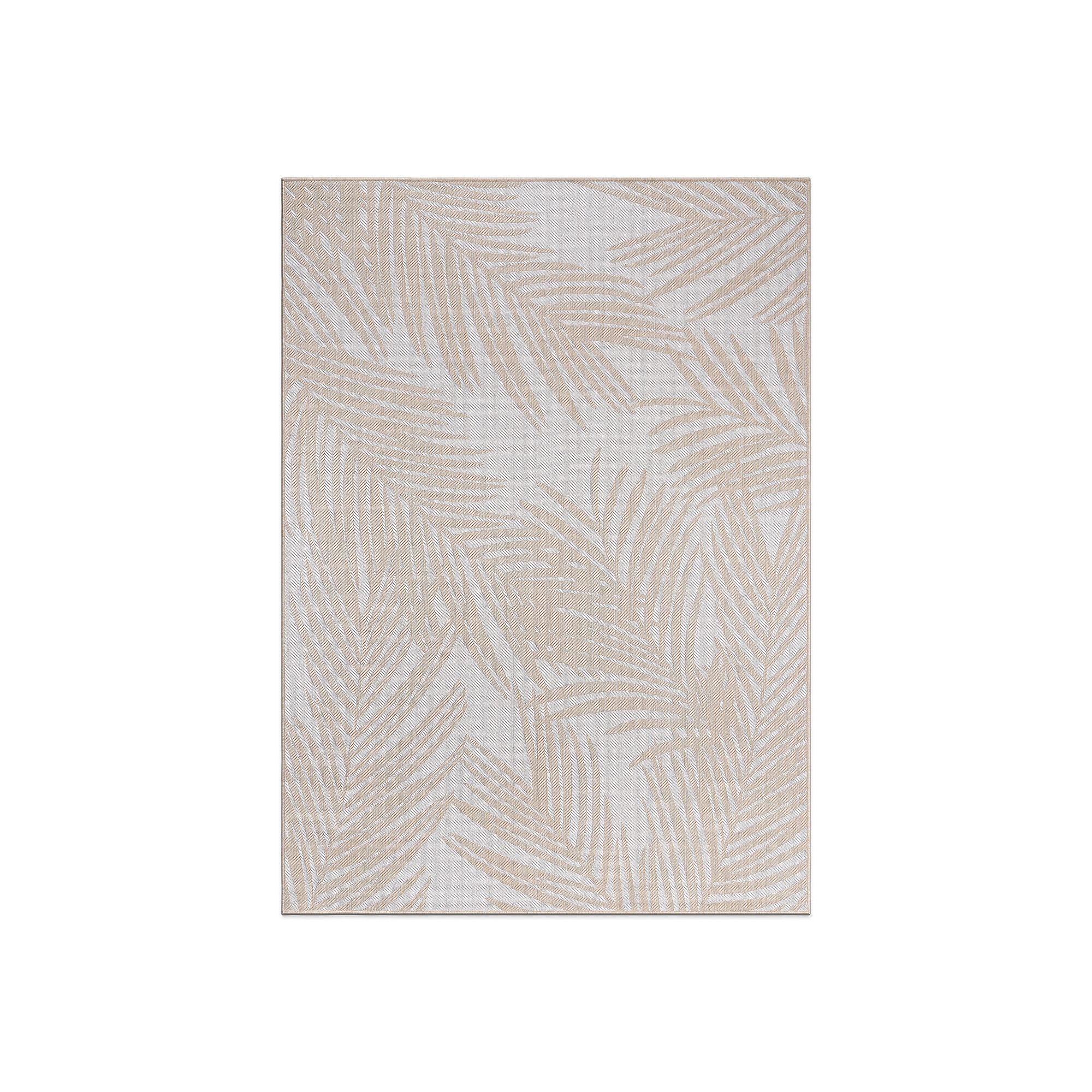 World Rug Gallery Modern Distressed Palm Print Indoor / Outdoor Area Rug, N
