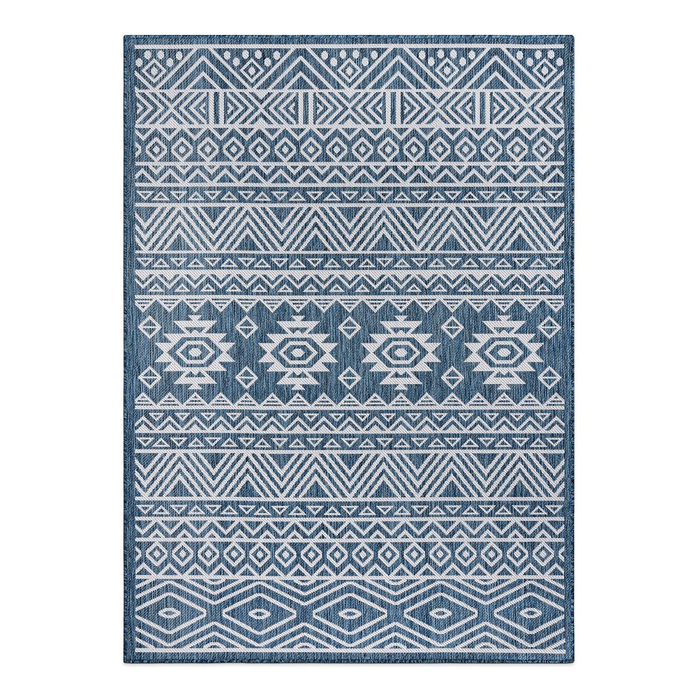 World Rug Gallery Distressed Boho Print Indoor / Outdoor Area Rug