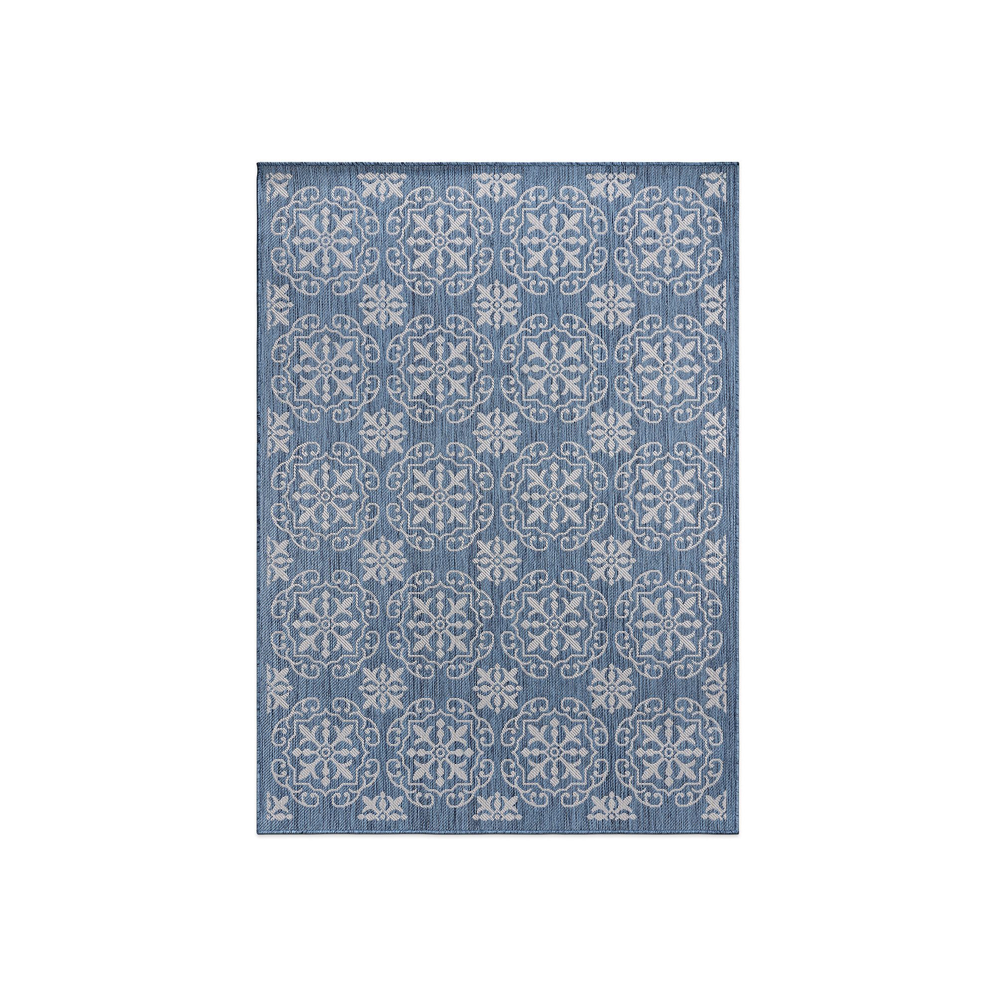 World Rug Gallery Transitional Medallion Print Indoor / Outdoor Area Rug, B