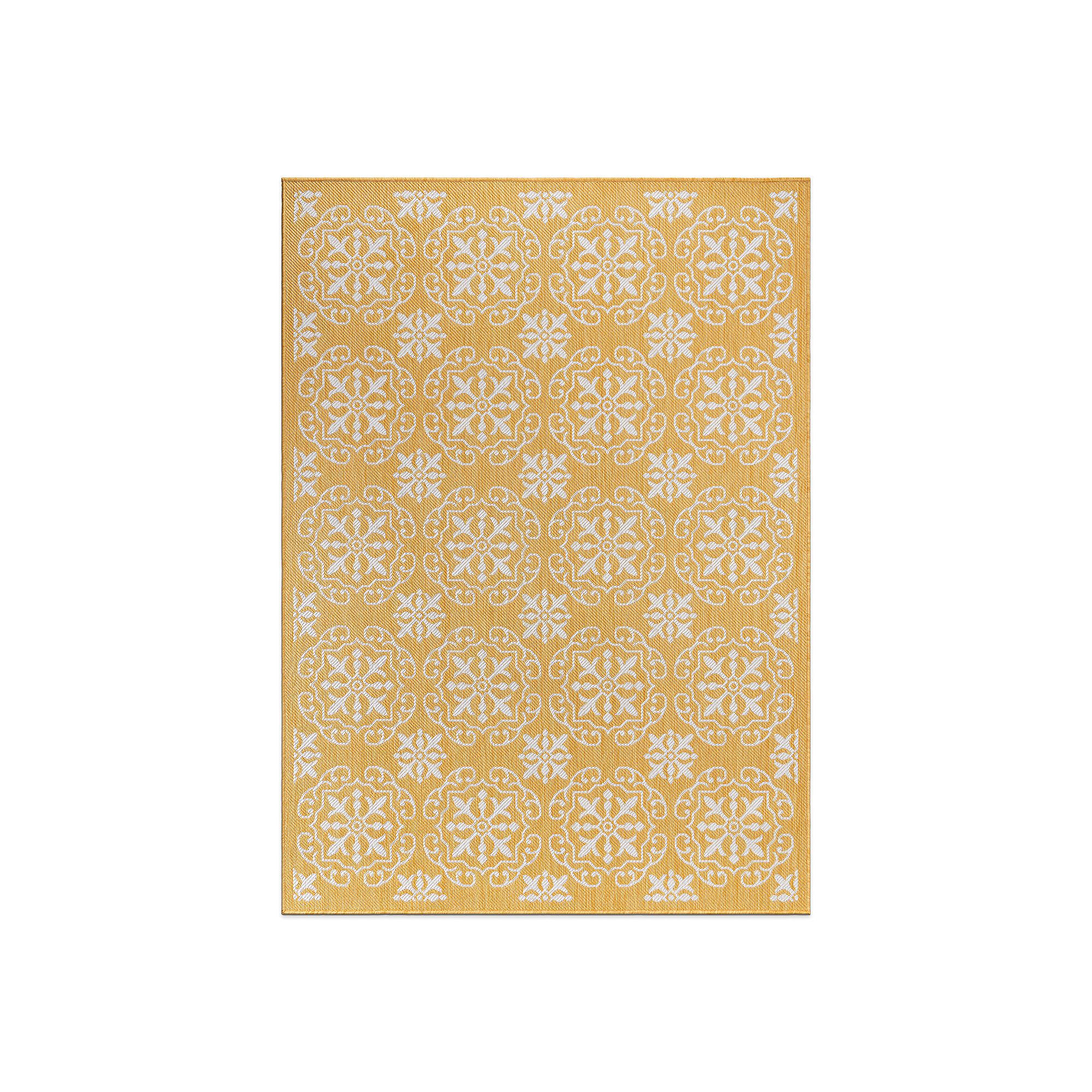 World Rug Gallery Transitional Medallion Print Indoor / Outdoor Area Rug, Y