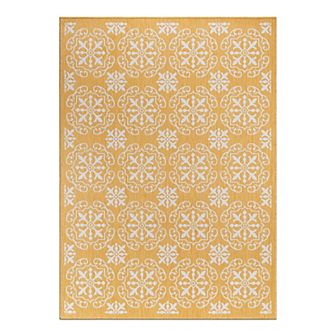World Rug Gallery Transitional Medallion Print Indoor / Outdoor Area Rug