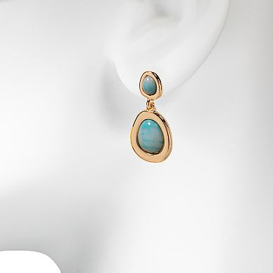 Sonoma Goods For Life® Gold Tone Stone Drop Earrings