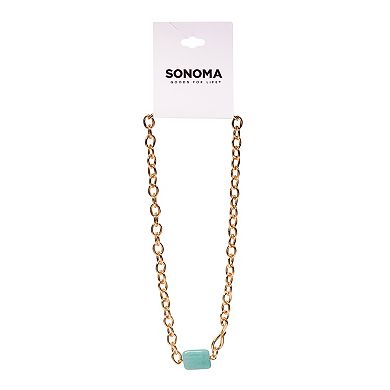 Sonoma Goods For Life® Gold Tone Pebble Hook Short Chain Necklace