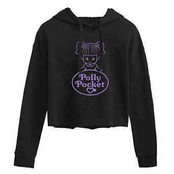Juniors' Polly Pocket Logo Cropped Hoodie