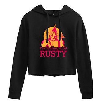 Juniors' Wizard of Oz Tin Man A Bit Rusty Cropped Hoodie