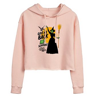 Juniors' Wizard of Oz Slippers Cropped Hoodie